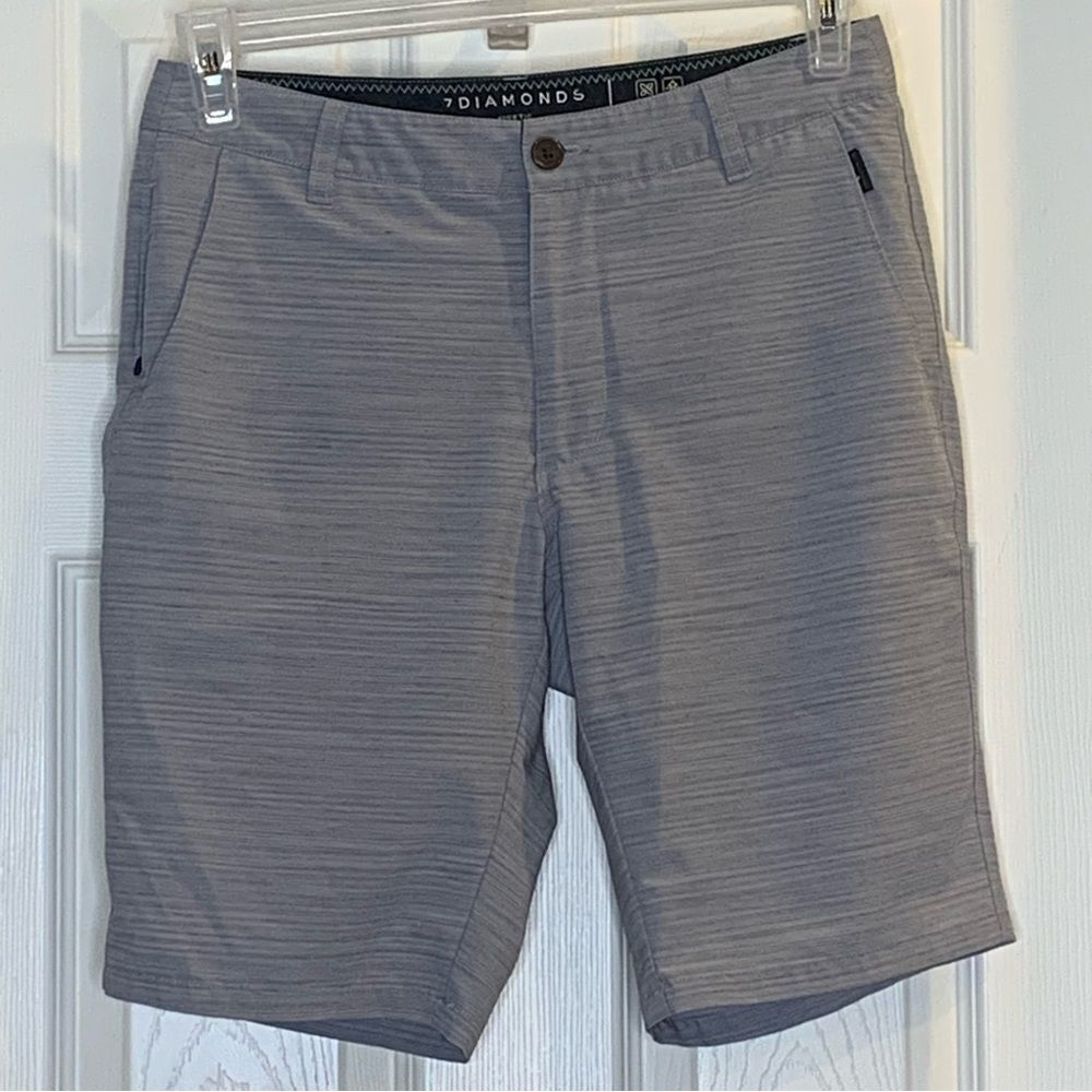 7 Diamonds Kinetic Performance Shorts Gray Size 29